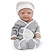 Vollence Realista Bebé Reborn de 36 cm. Libre de PVC. Muñeca bebé Realista con Cuerpo Completamente Lleno de Platino sólido. Muñeca bebé Natural Hecha a Mano con Ropa - Chico