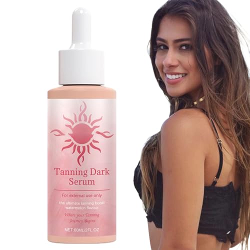 Aceite Bronceador Oscuro | Gotas Autobronceadoras Sin Sol 60ml,Bronceador Hidratante Potenciador de Belleza Duradero para Rostro Piernas Cuerpo Playa