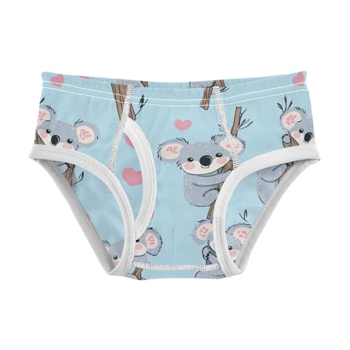 Wusikd Cute Koalas Bears Boys' Underwear Cotton Pink Hearts Boys Briefs Soft Toddler Underwear 2T