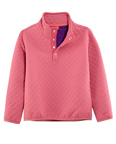 ZENTHACE Kids Ultra Soft Quilted 1/4 Snap Fleece Pullover Sweatshirt Jacket Long Sleeve Mountain Outdoor Shirt