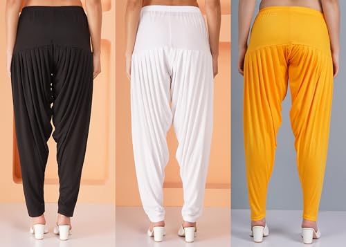 Image of Buy That Trendz Patiala Pant Combo Pants for Womens Pack of 3 Viscose Patiyala Salwar Bottoms