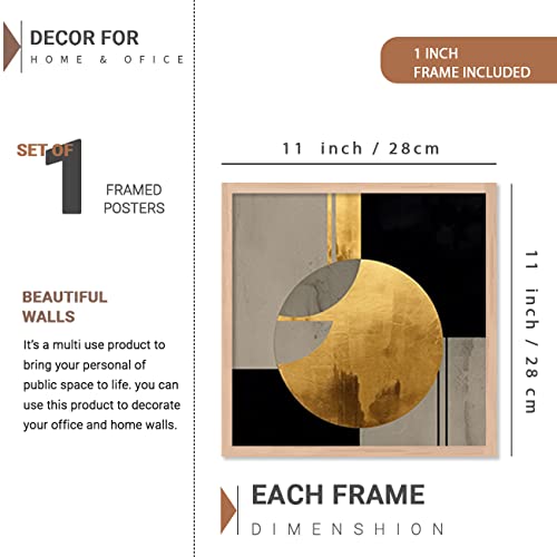 Image of kotart Aesthetic Modern Wall Decor Paintings with Frame for Home Decoration - Painting for Living Room Bedroom - Painting for Wall Decoration (14 x 18 inch) Set of 4 (Classic Wall Painting, 8)