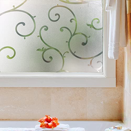 Image of CottonColors 039 Window Film, Blindfold Sheet, UV Protection, Frosted Glass, Repositionable, Window Glass Film, Privacy Stained Glass, 35.4 x 78.7 inches (90 x 200 cm)