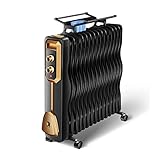 Portátil: premontado y equipado con 4 ruedas giratorias fáciles de mover que permiten que el radiador se mueva fácilmente y sin problemas.