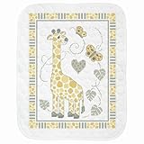 Herrschners Baby Giraffe Spots Baby Quilt Stamped Cross-Stitch