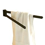 Funktion: Sie können viel Handtücher und andere Dinge auf dem Halter hängen. Wenn nicht benutzen, können Sie die Stange an die Wand drehen, um Raum zu sparen.