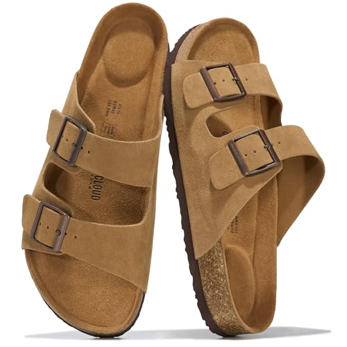 Image of Project Cloud Mens Sandals, 100% Genuine Leather Mens Slides (Heritage)