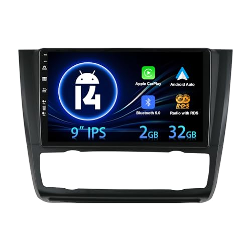 MISONDA 2GB+32GB Android 14 Car Stereo For BMW 1 Series E81 E82 E87 E88 AT 2004-2012 with GPS Navi/Bluetooth/Mirrorlink/Carplay/FM/RDS/WLAN/USB 9 inch IPS Touch