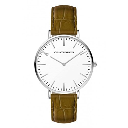 Montre bracelet rundetårn en cuir marron idéale pour les réunions de cadres