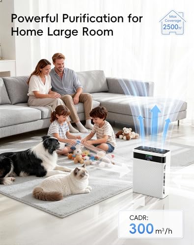 TER Air Purifier for Home Pets, HEPA Washable Pre-Filter for Pet Hair Odor - image 2