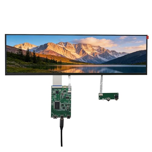 Image of 14.5Incn 2.5K Touchscrcen BarMontor,2560x720 IPS Portable CD Scrcen wth 10-Point Touch, 60 Rerteshn Rate.350nt Brightiness, USB C Drver Beard Yx25kK Tor DY Game PC (No Shell)