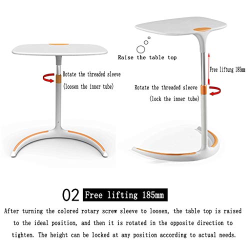 Table basse élévatrice légère en ABS et table d'appoint de canapé - 6