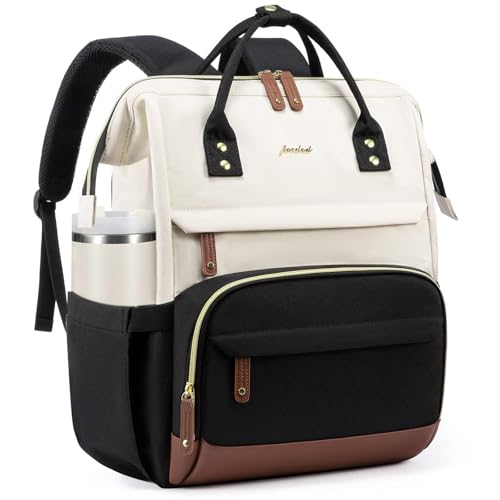 Mochila feminina Focdod para trabalho: Mochila para laptop de 15,6 polegadas, impermeável, com carregador USB, universitária, casual, para negócios, enfermeiras ou professoras
