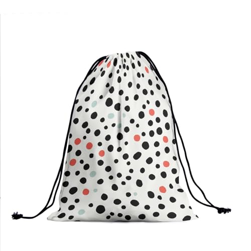 Image of Nerxy Animal Spots Gym Bag - Multicolor, 9.25 inch x 12 inch, Polyester, Drawstring Closure, Unisex, Cartoon Theme, Gymnastics & Yoga, Travel & Daily Use