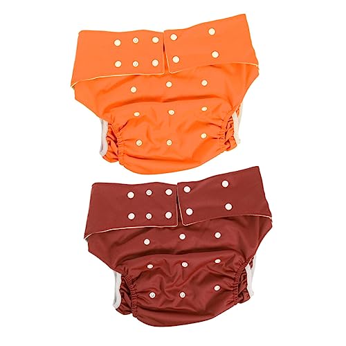 Ipetboom 2pcs Reusable Diapers Elderly Washable Nappy Anti-Leak Feature for Men Women Teens