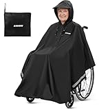 Anhow Fauteuil Roulant Poncho Pluie, Universelle Cape de Pluie...