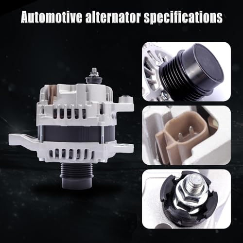Alternator Compatible with 2009-2020 Dodge Journey 2.4L L4, Alternator Replacement 04801490AC, 11440N, 11440, 12987, 400-48104, 203-5080, 90-27-3395