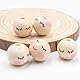 30mm Holzperlen mit Gesicht,Yueser 30 Stück Holzkugeln mit Gesicht für Sorgenwurm 30mm Holzperlen mit Gesicht Sorgenwürmchen Holzköpfe mit Gesicht Glückswürmchen Perlen mit Gesicht Holzkugeln mit Loch