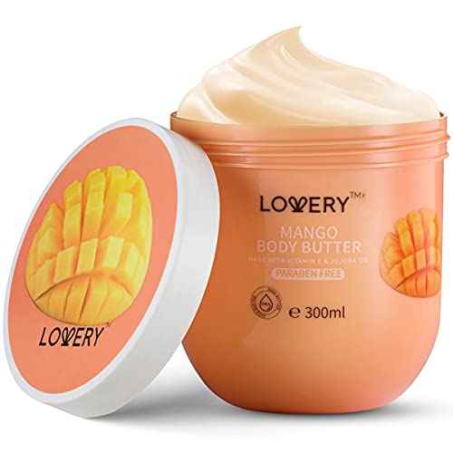 Mango Whipped Body Butter - 12Oz Ultra-Hydrating Shea Butter Body Cream Enriched With Jojoba Oil And Vitamin E - Natural Skin Moisturizer For Men And Women - Normal To Dry Skin #TOP7
