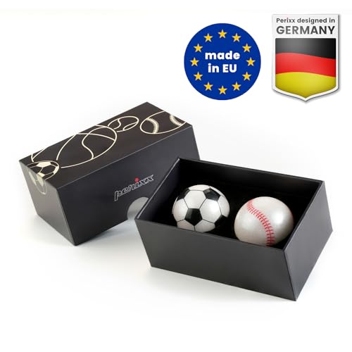 Image of Perixx PERIPRO-303X2F 1.34 Inches Sports Trackball 2 pcs Pack - Fun Novelty Baseball and Soccer Design - Compatible for M570, M575, PERIMICE-517 /520 /717 /720, and Other 1.34inches Trackball Mouse