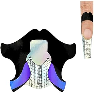 50pcs Nail Forms - Self-Adhesive, Reusable Extension Molds for Acrylic, Builder Gel Nails - NTF050 50 Count (Pack of 1)