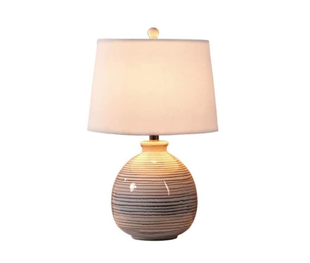 Lampa Stołowa Lampy Stołowe Lampa Stołowa Odcień Tkaniny Szafka Nocna Nowoczesna Lampka Na Biurko Do Sypialni Salon, Gabinet, Biurowe Lampki Nocne Lampka Nocna (Color : White lampshade)
