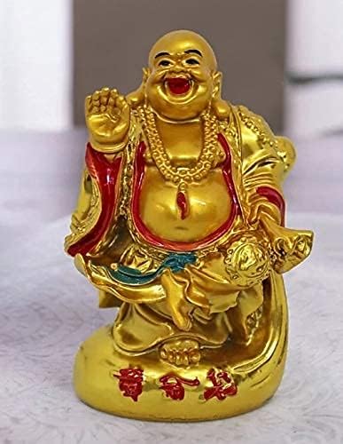 LUKAPLUS Feng Shui Laughing Buddha Blessing Good Luck Decorative Showpiece for Good Fortune, Success & Prosperity Blessing Buddha