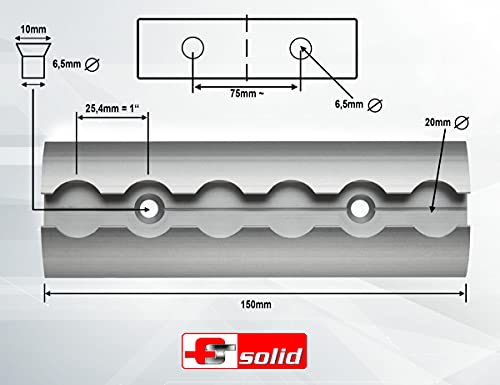 FTsolid 4x 15cm Alu Airlineschiene Zurrschiene runde halbrunde Form mit Bohrungen Ladungssicherung Aluminium – Bild 4