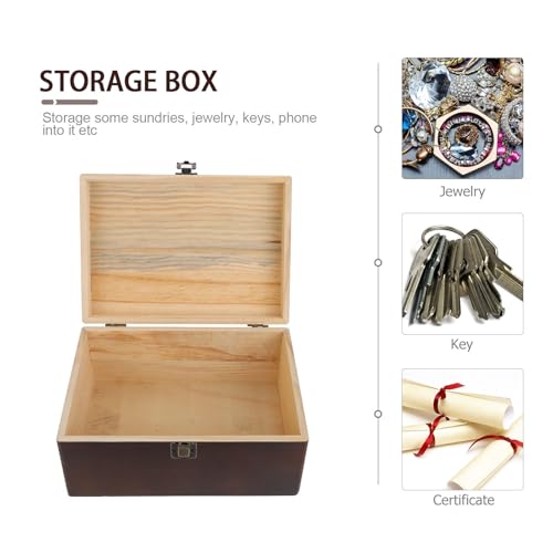 Boîte en bois marron pour ne plus perdre vos bijoux et ranger le bureau à domicile