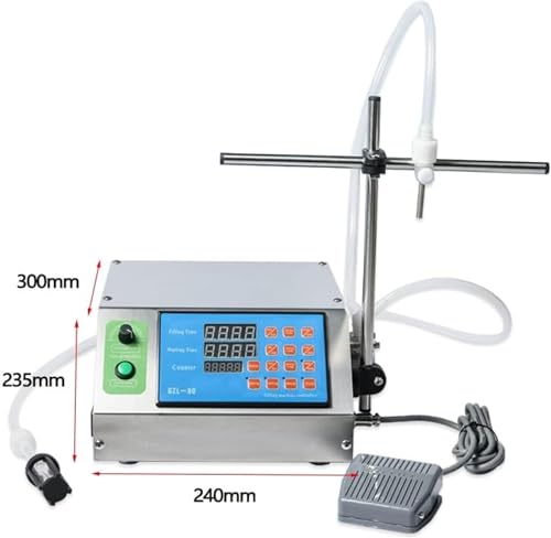 Máquina llenadora de Botellas Digital con Pantalla LCD, Velocidad Ajustable hasta 650 ml/min y Pedal para dispensar líquidos con precisión en Laboratorios, farmacias y Uso doméstico.