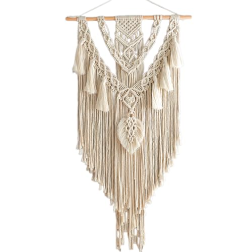Tapiz colgante tejido a mano en cuerda de algodón natural para decoración exclusiva de hogar