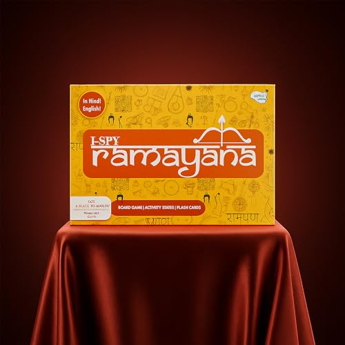 Image of I-Spy Ramayana Board Game for Kids and Adults | Gift Set for Kids Age 4,5,6,7,8+| Indoor Board Game | Perfect for Family Entertainment | Up to 4 Players | Made in India