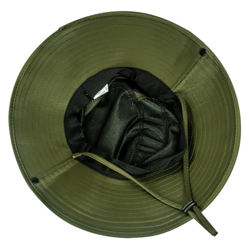 Image of Cooling Sun Hat for Men Women,Wide Brim Bucket Hat Foldable Boonie Hat for Fishing Hiking Garden Safari Beach