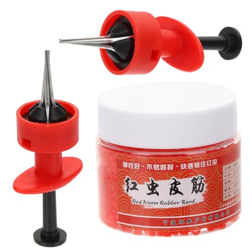 MUELODSIC 紅虫クリップ 釣り仕掛け用 高耐久製 赤虫固定具 多機能アウトドア用ベイトホルダー 釣り道具虫固縛ツール