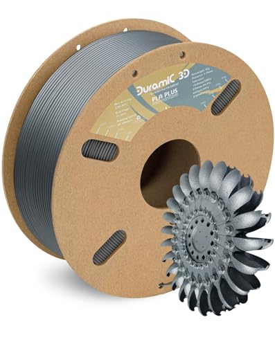 Image of DURAMIC 3D PLA+ Printer Filament 1.75mm PLA Plus Neatly 2Kg Spool(2.2lbs) | PLA Pro Tougher and Stronger, Dimensional Accuracy Probability + /- 0.02mm Silver