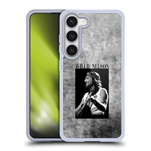 Funda de gel Samsung S23 5G Willie Nelson diseño grunge negro
