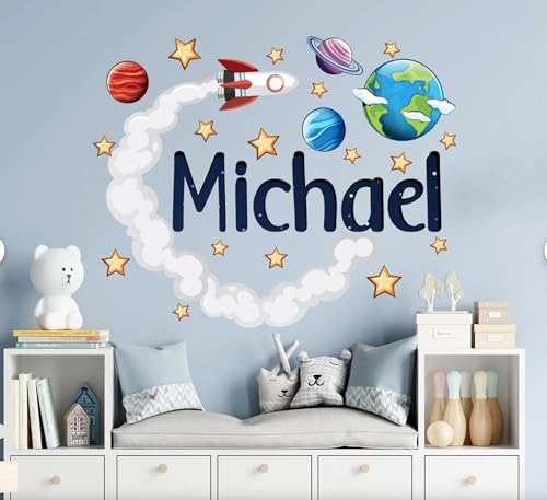 Vinilo Decorativo Espacio Personalizado para Niños miniatura 1