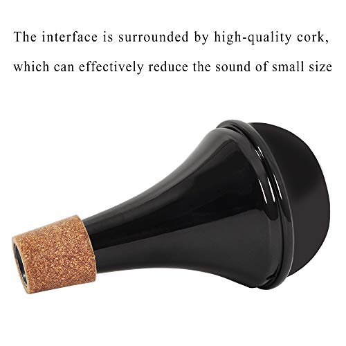 Eastrock Trumpet Practice Mute,Lightweight Aluminum Trumpet Mute Silencer for Jazz,Classic,Beginners and Students（Black） - Thumbnail 2