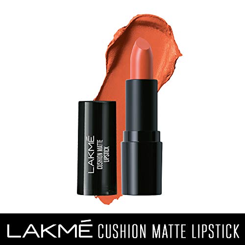 Image of Lakme Cushion Matte Lipstick, Orange Blossom, 4.5 g