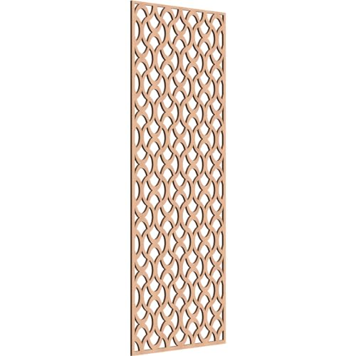 Image of Resort Decorative Pierced Fretwork Wood Wall Panels, 21 3 /8 inchW x 54 3 /8 inchH x 1 /4 inchT, Alder