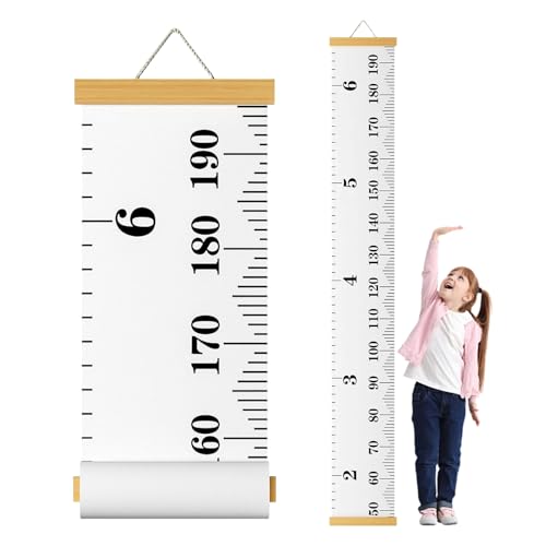 Debbery Height Chart for Kids Kids Height Wall Chart Removable Wall Decor for Kids Canvas Ruler Portable Baby Growth Charts for Accurate Measuring Height