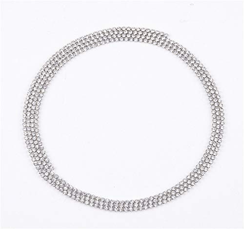Kercisbeauty Multi Row Boho Tennis Chain Rhinestones Choker Long Chain Necklace For Women And Girls Jewelry (Silver)… #TOP3