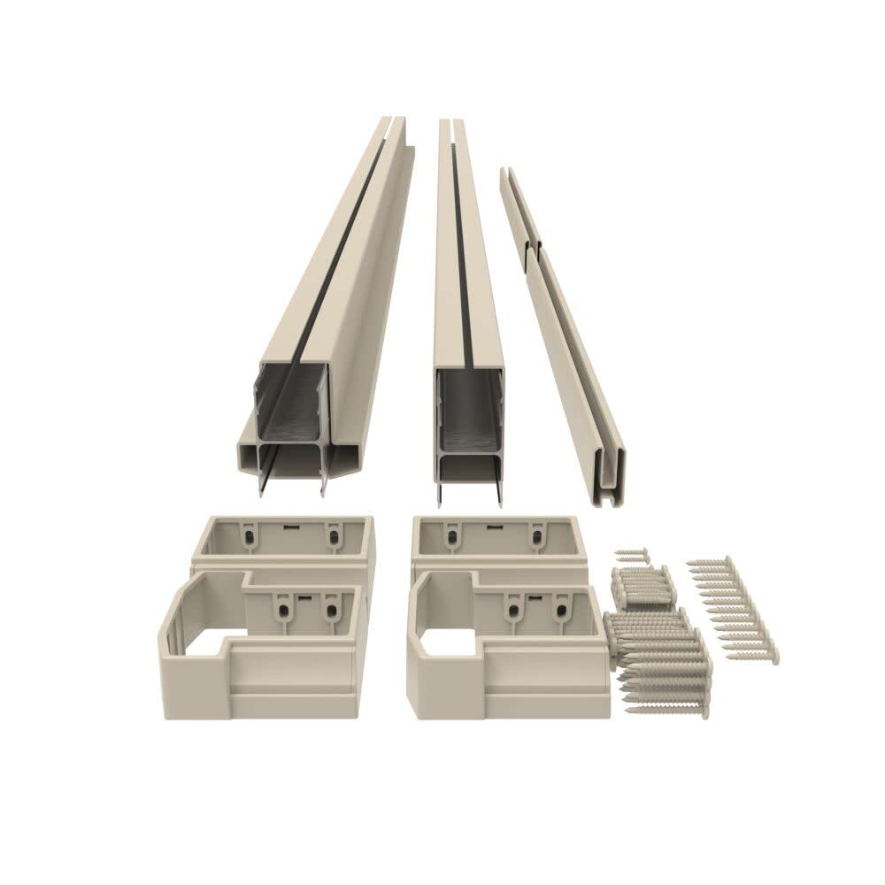 6 ft. x 36 in. T-Top Clay Vinyl Rail for Decorative Screen Panel Infill