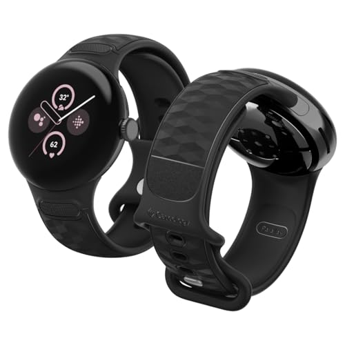 Image of CASEOLOGY by Spigen Parallax for Google Pixel Watch 3 Strap 41mm, Pixel Watch 2 /1 Strap Band - Matte Black
