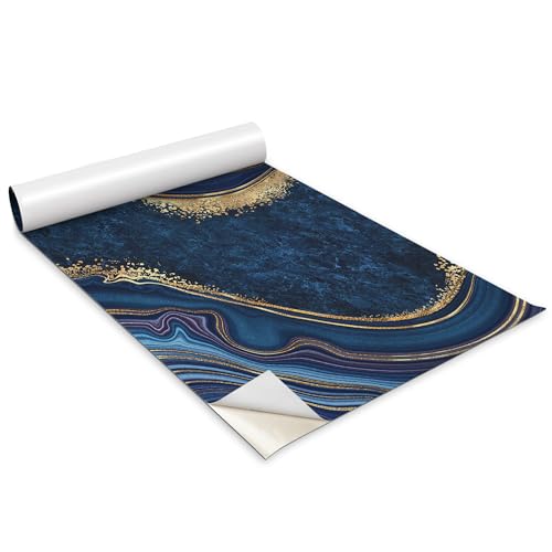 Papel autoadhesivo para cocina Wallfluent lavable e impermeable ondas de mármol 2