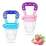 GLUN® Soft Silicone Baby Feeder, Food & Fruit Feeder for 3 to 12 Months, 2 Piece BPA Free Anti Choking Fruit Pacifier, Teether for Infant