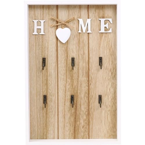Soporte para llaves para decoración de pared de madera rústica 2