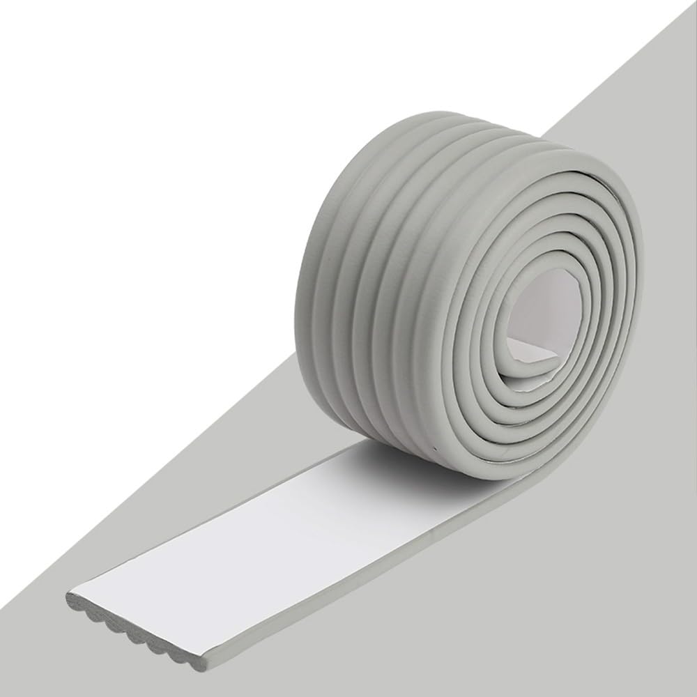 6m 4m 2m Weicher Babysicherer Kantenschutz, Selbstklebende Sicherheits Stoßstangenleiste, NBR Eckenschutz Kindersicherung Für Möbel Kamine(Gray,6m/20Ft)
