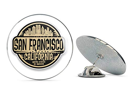 San Francisco USA California Round Metal 0.75