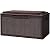 Devoko 100 Gallon Deck Box, Waterproof Resin Outdoor Storage Box with Cushion for Outside and Patio, Large Outdoor Storage Bench Cabinet Lockable for Patio Furniture and Garden Tools (Deep Brown)